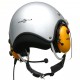 Paragliding helmet for PPG with wire communication set