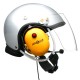 Paragliding helmet for PPG with wire communication set