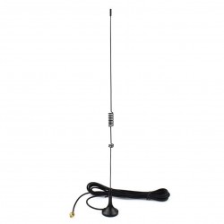 Dual-band car antenna with magnetic base and SMA-F
