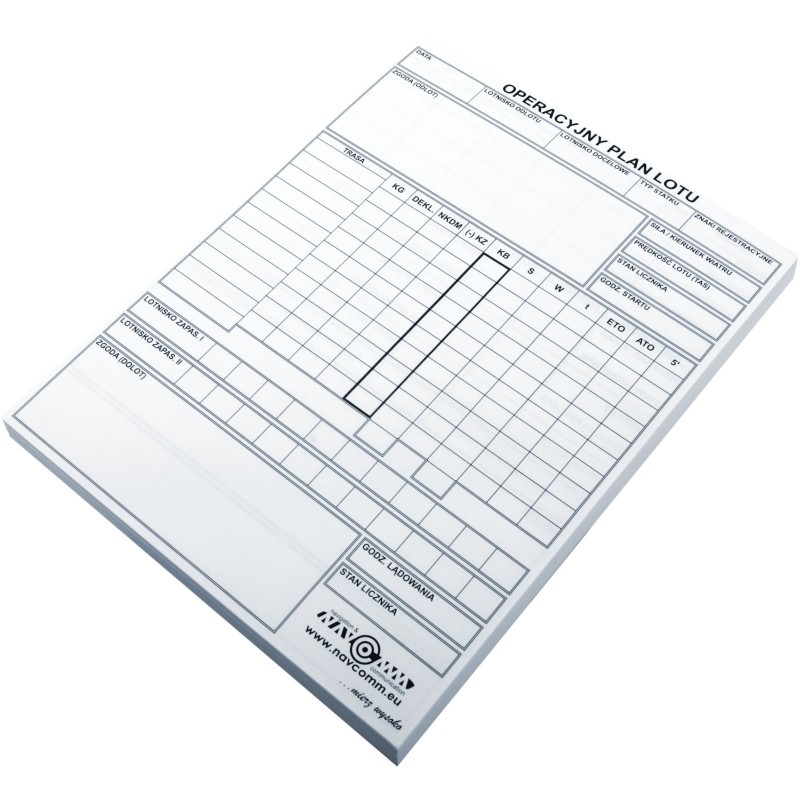 Operational Flight Plan Sheets