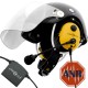Carbon paragliding helmet for PPG with wire communication set and Active noise reduction
